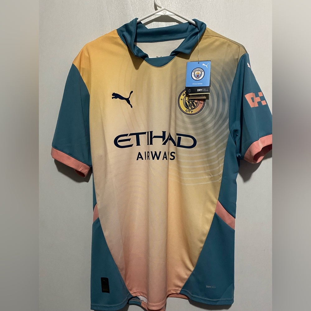 Puma Football Soccer Manchester City 2024/25 4th Jersey Kit Men’s Large